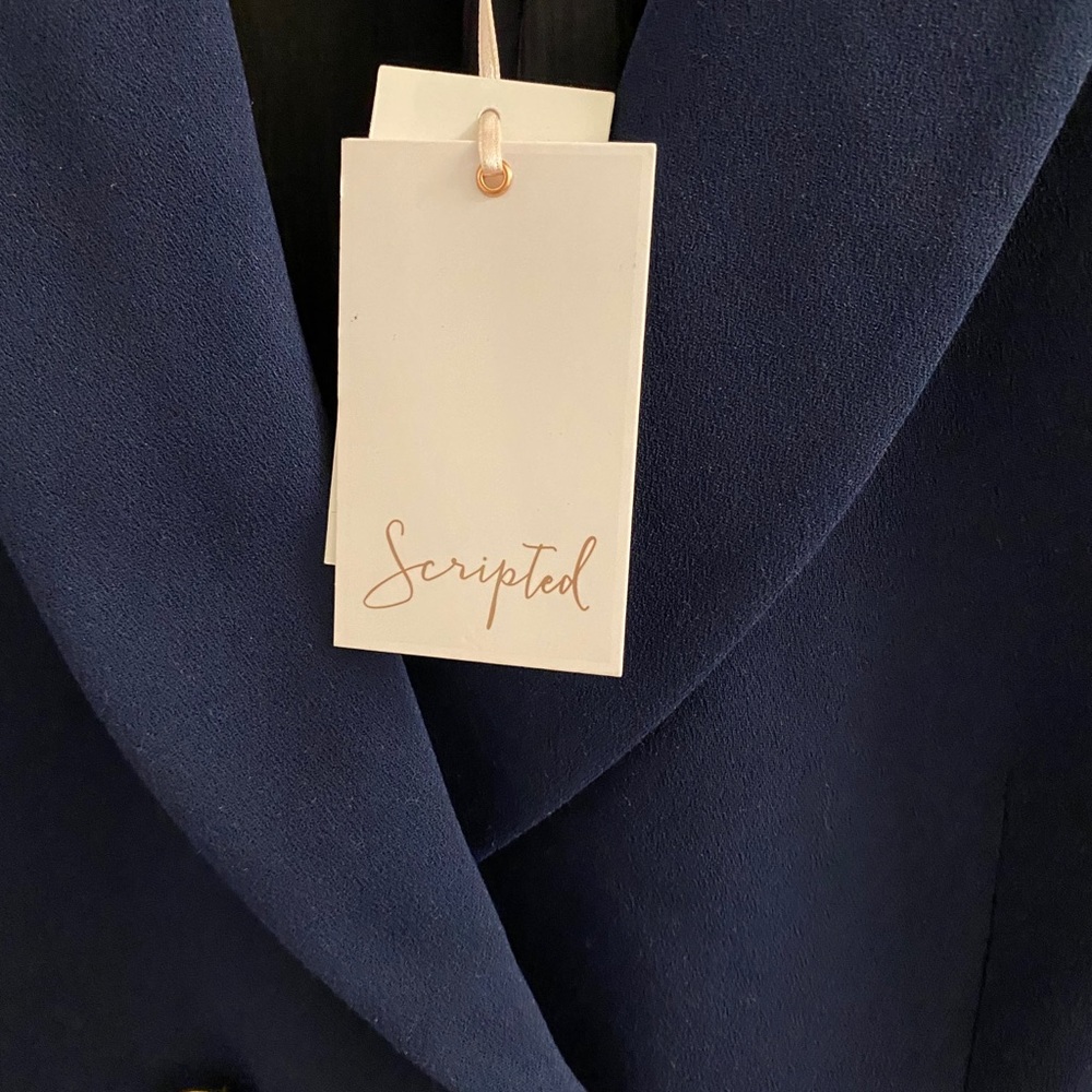 Scripted Blue Blazer - Picture 12 of 13